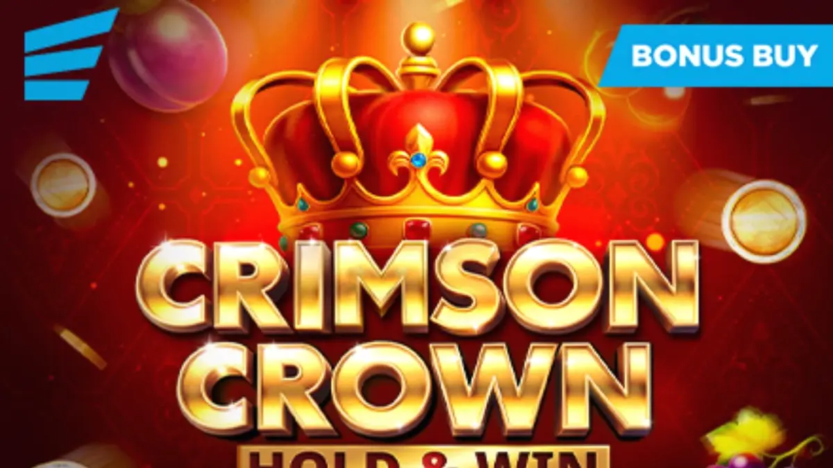 Tampilan visual slot Crimson Crown dengan tema buah dan mahkota emas